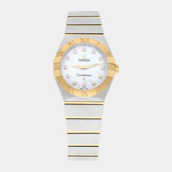 Omega Constellation 123.20.27.60.55.004 Quartz White Stainless Steel Women's Wristwatch 27 mm