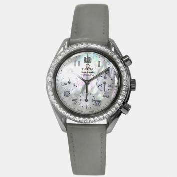 Pre Owned Omega Speedmaster Reduced 3815.72.55 Automatic Silver Stainless Steel Women's Wristwatch 37mm