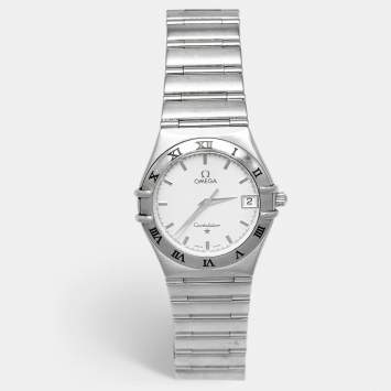 Pre Owned Omega Constellation 396.1201 Silver Dial Stainless Steel Women's Wristwatch 33 mm