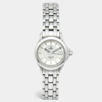مملوكة مسبقًا Omega Seamaster 2581.31.00 Silver Dial Stainless Steel Women's Wristwatch 25 mm
