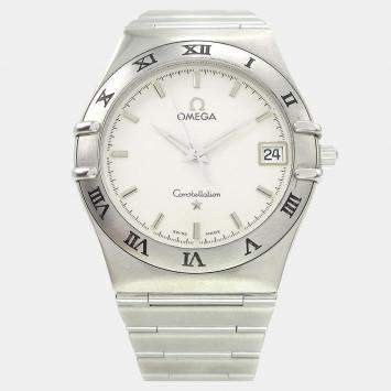 Pre Owned Omega Constellation Automatic Silver Stainless Steel Women's Wristwatch 33 mm