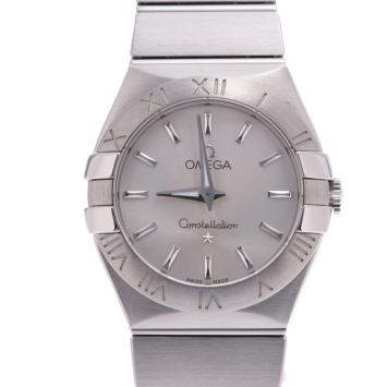 Pre Owned Omega Silver Stainless Steel Constellation 123.10 Women's Wristwatch 26 MM