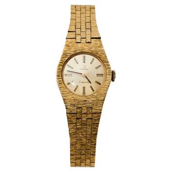 Pre Owned Omega Gold 18K Yellow Gold Ladymatic Vintage Women's Wristwatch 22MM 