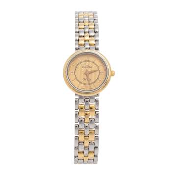 Pre Owned Omega Two-Tone Stainless Steel De Ville Prestige 795.1471 Women's Wristwatch 23 mm