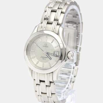 Pre Owned Omega Silver Stainless Steel Seamaster 120M 2581.31 Women's Wristwatch 26 MM