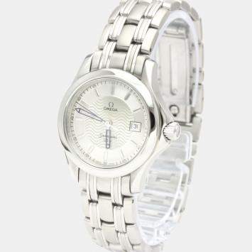 Pre Owned Omega Silver Stainless Steel Seamaster 120M 2571.31 Women's Wristwatch 28 mm