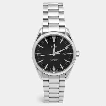 Pre Owned Omega Black Stainless Steel Speedmaster Aqua Terra 2517.50.00 Men's Wristwatch 39.20 mm