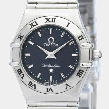 Pre Owned Omega Grey Stainless Steel Constellation 1562.40 Women's Wristwatch 22 mm