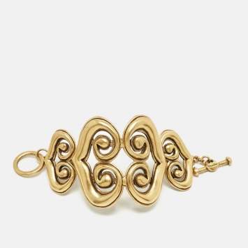 Pre Owned Oscar de la Renta Gold Tone Bracelet