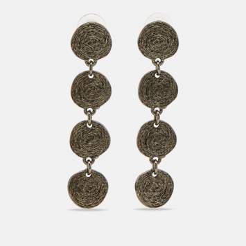 Pre Owned أقراط متدلية أوسكار دي لا رينتا معدن مسدسي اللون