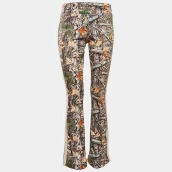 Palm Angels Multicolor Woodland Camo Print Jersey Track Pants XS 