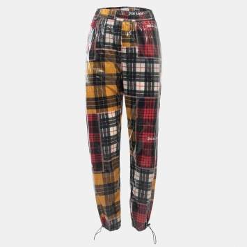 Pre Owned Palm Angels Multicolor Checkered Nylon Straight Pants S
