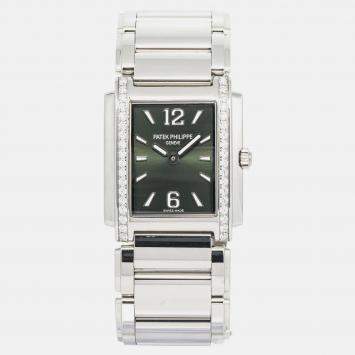 Patek Philippe Twenty-4 4910/1200A-011 Quartz Green Stainless Steel Women's Wristwatch 25 mm