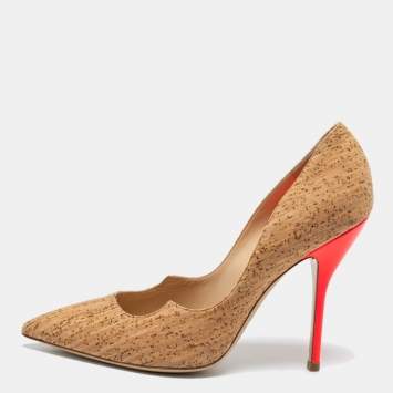 Pre Owned Paul Andrew Light Brown Cork Zenadia Pumps Size 39