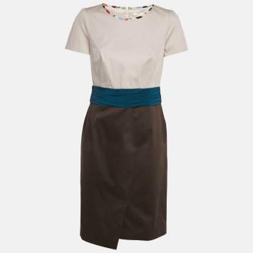 مملوكة مسبقًا Paule Ka Multicolor Cotton Short Dress M