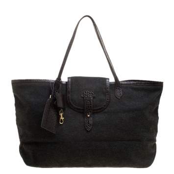 Pre Owned Paule Ka Grey Wool Shopper Tote