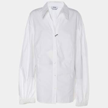 Persona White Cotton Long Sleeve Shirt L