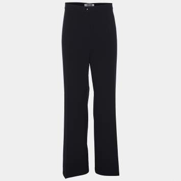 Pre Owned Perte by Krizia Navy Blue Jersey Trousers XL
