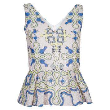 Pre Owned Peter Pilotto Multicolor Print Sleeveless Top S