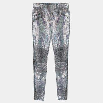 Pre Owned Philipp Plein Silver Women's Trouser XS
