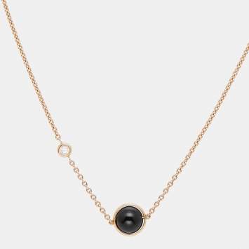 Pre Owned  Piaget Possession Onyx Diamond 18K Rose Gold Necklace