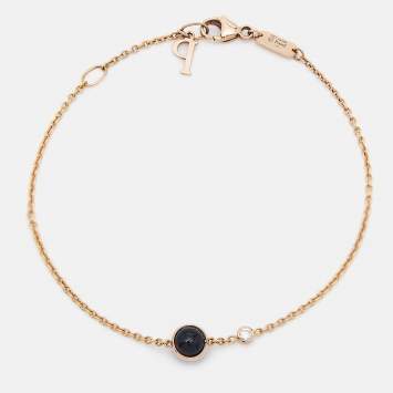 Pre Owned Piaget Possession Onyx Diamond  18k Rose Gold Bracelet