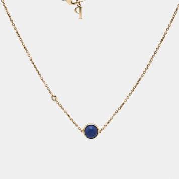 Pre Owned Piaget Possession Diamond, Lapis Lazuli 18k Rose Gold Necklace