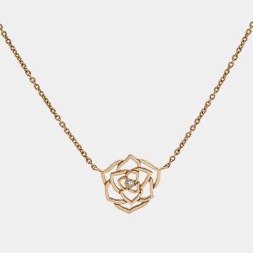 Piaget Rose Diamond 18k Rose Gold Pendant Necklace