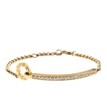 Pre Owned Piaget Possession Diamond 18K Yellow Gold Chain Link Bracelet