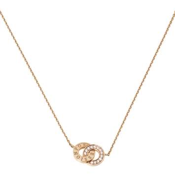 Pre Owned Piaget Possession Toi & Moi Diamond 18K Rose Gold Pendant Necklace