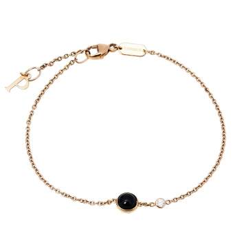 Pre Owned Piaget Possession Onyx & Diamond 18K Rose Gold Bracelet