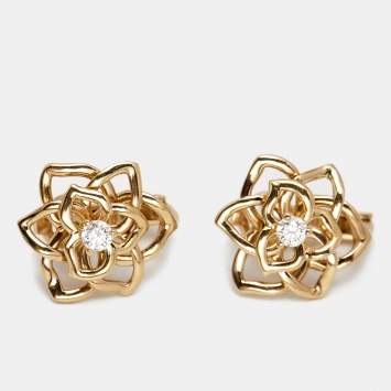 Pre Owned Piaget Rose Diamond 18k Rose Gold Earrings