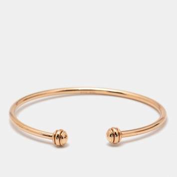 Pre Owned Piaget Possession 18k Rose Gold Open Cuff Bracelet 15