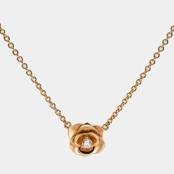 Pre Owned Piaget Rose Diamond 18k Rose Gold Necklace
