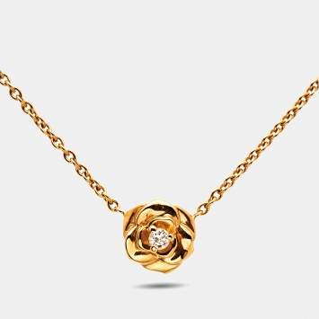 Pre Owned Piaget Rose Diamond 18k Rose Gold Necklace