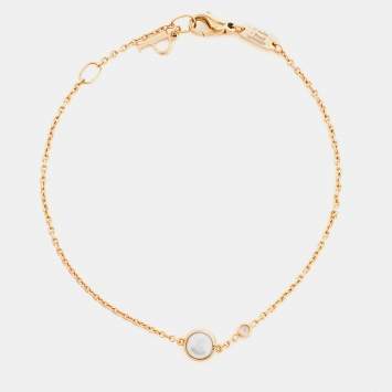 Pre Owned Piaget Possession Mother of Pearl Bead Diamond 18k Rose Gold Bracelet