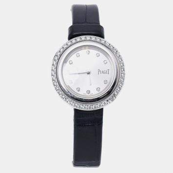 مملوكة مسبقًا Piaget Possession Quartz Silver 18k White Gold Women's Wristwatch 29 mm