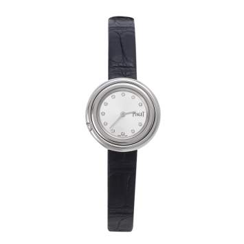 Pre Owned Piaget Silver Stainless Steel Alligator Possesion GOA43080 Women's Wristwatch 29 mm