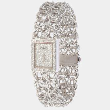 Piaget Mother of Pearl 18K White Gold Diamond Miss Protocole 5225