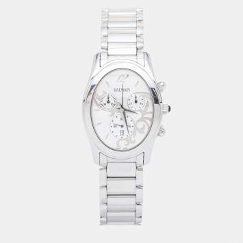 Pre Owned Balmain Silver Stainless Steel 5471 Women's Wristwatch 33 mm