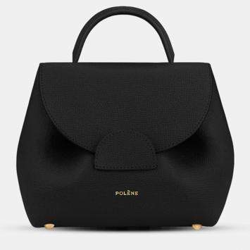 Pre Owned Polene Numero-un-nano Grained Black Edition Calfskin Handbag