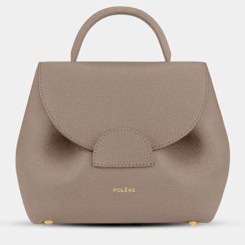 Pre Owned Polene Numero-un-nano Grained Taupe Edition Calfskin Handbag