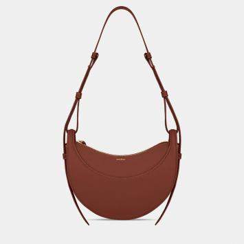 Pre Owned Polene Numero-Dix Smooth Cognac Edition Calfskin Handbag