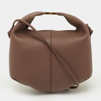 مملوكة مسبقًا Polène Béri Brown Leather Crossbody Bag
