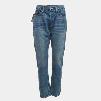 Pre Owned Polo Ralph Lauren Blue Denim The Callen High-Rise Slim Jeans M Waist 29"