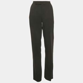 مملوكة مسبقًا Ralph Lauren Purple Label Black Wool Trousers S