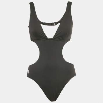 مملوكة مسبقًا Polo Ralph Lauren Black Jersey Swimsuit M
