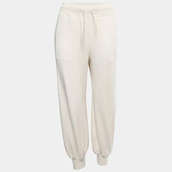 مملوكة مسبقًا Polo Ralph Lauren Cream Knit Sports Jogger Pants XS