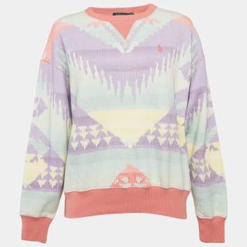 Polo Ralph Lauren Multicolor Printed Cotton Sweatshirt XXS