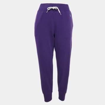 Polo Ralph Lauren Purple Cotton Blend Knit Trackpants M